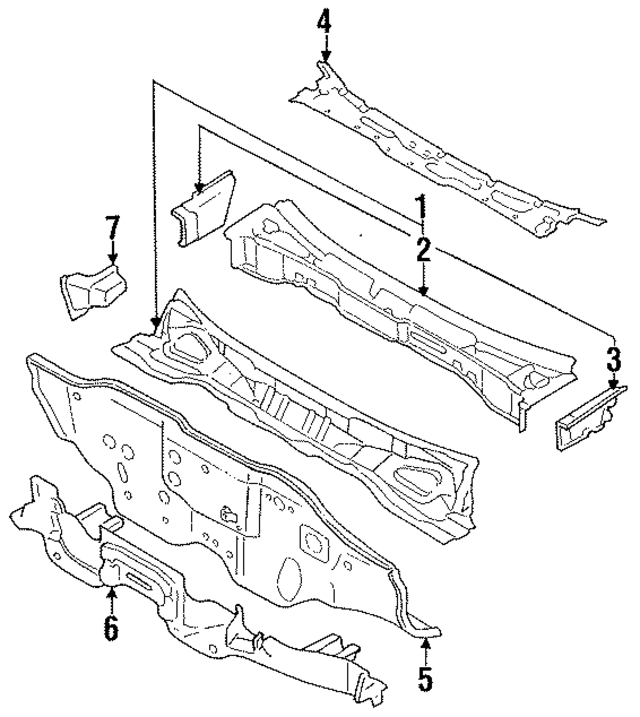 6630096E30 - : Cowl Top Panel for Nissan Image