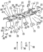 5154354AA - Frame, Bumper and Fascia: Steering Gear Bracket for Mopar Image