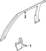 84101SK7A02ZA - Body: Windshield Pillar Trim for Acura Image