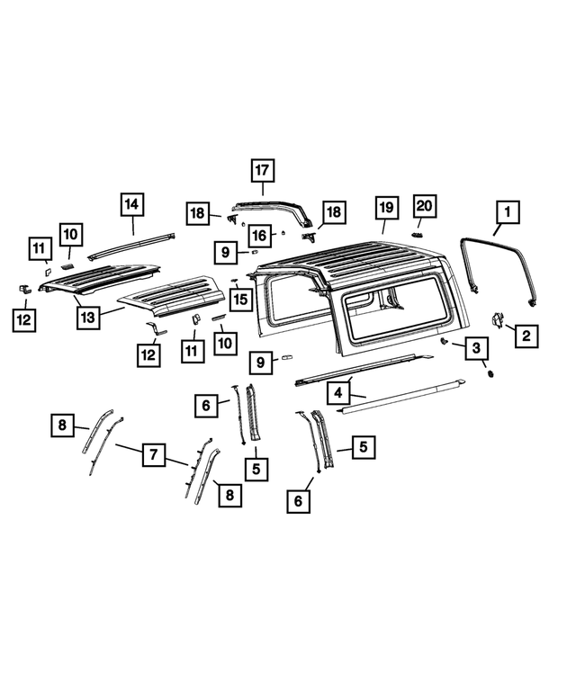 68443146AA - Body Sheet Metal Except Doors: B-pillar Rear Foam, Left for Mopar Image