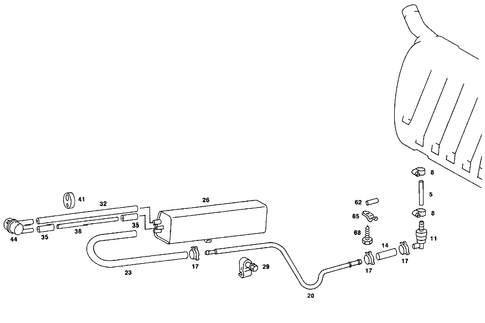 Closed Fuel-Evaporation-Control System for 1988 Mercedes-Benz 190D #1