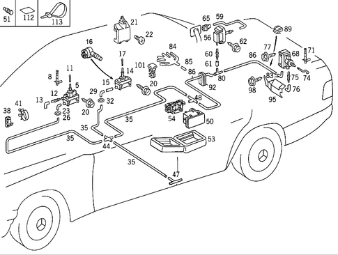 Central Locking System for 1988 Mercedes-Benz 260E #0