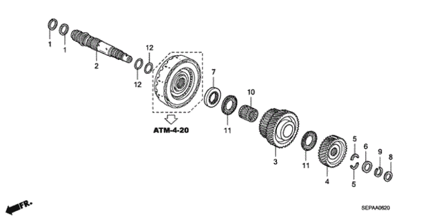 AT Third Shaft for 2008 Acura TL #0