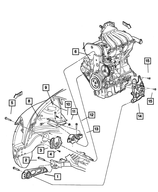 6506715AA - Engine Mounting: Bolt for Mopar Image