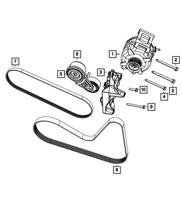 4891935AA - : Accessory Drive Belt for Mopar Image