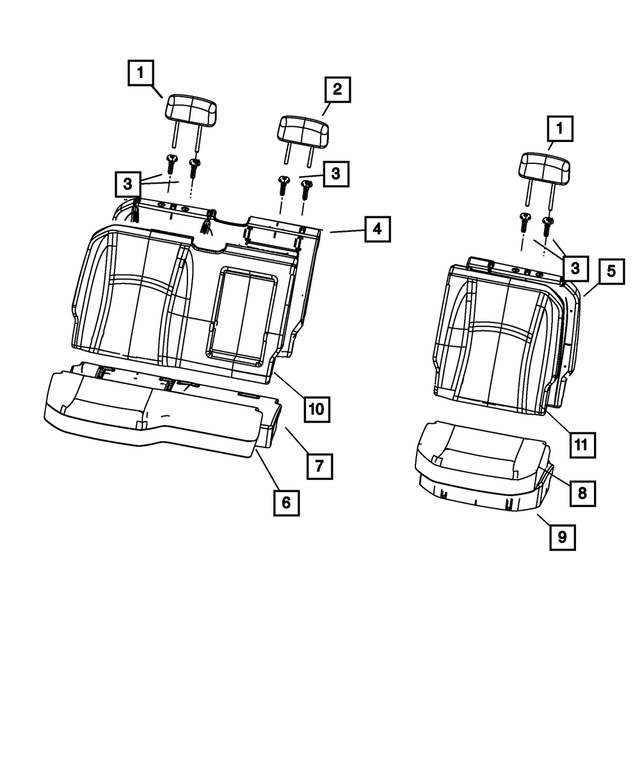 « 5NA76DX9AA – Interior Trim : Arrière Appui-tete, Extérieur pour Mopar Image »