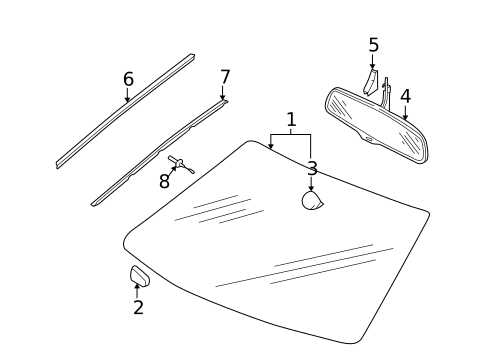 Reveal Moldings for 2005 Audi A4 Quattro #1