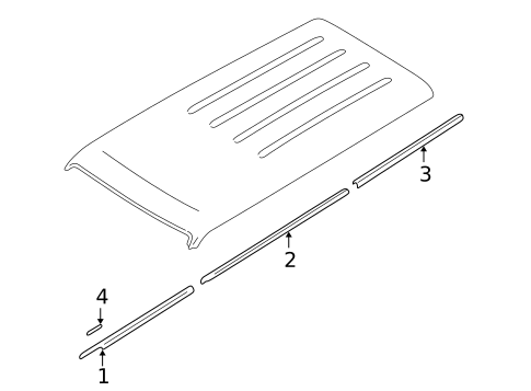Exterior Trim - Roof for 2002 Mitsubishi Montero #0