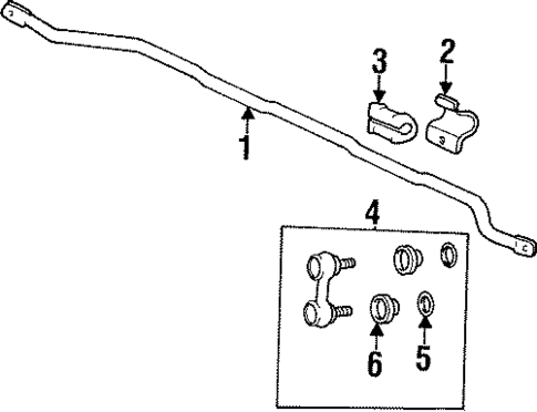 Stabilizer Bar & Components for 1998 Hyundai Sonata #0