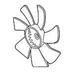 38611RL8A01 - HVAC: Fan Blade for Acura: RDX, RLX, TSX Image