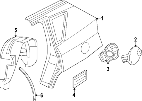 Quarter Panel & Components for 2015 Jeep Compass #0