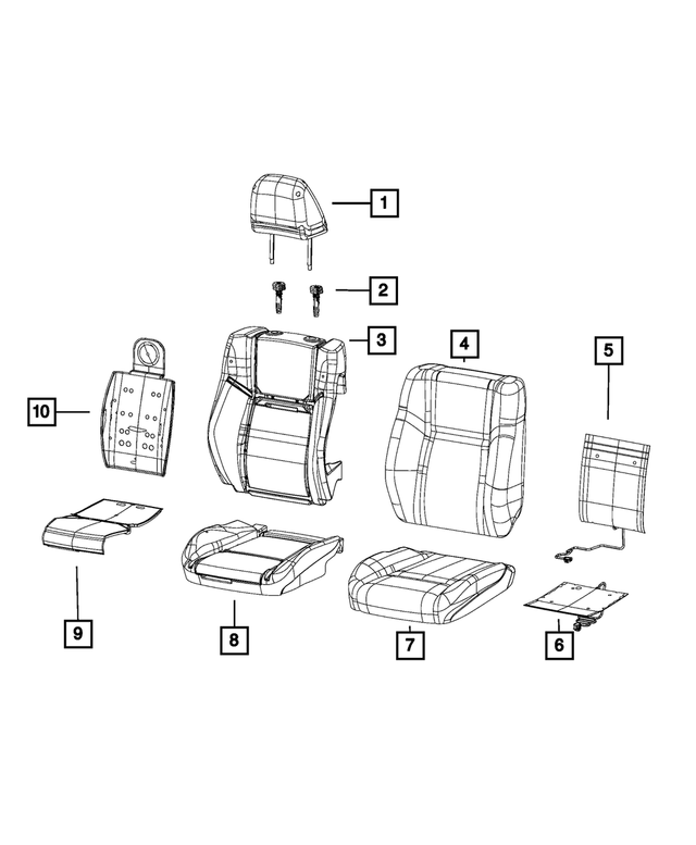 1XA08DX9AA - Interior Trim: Front Headrest for Mopar Image