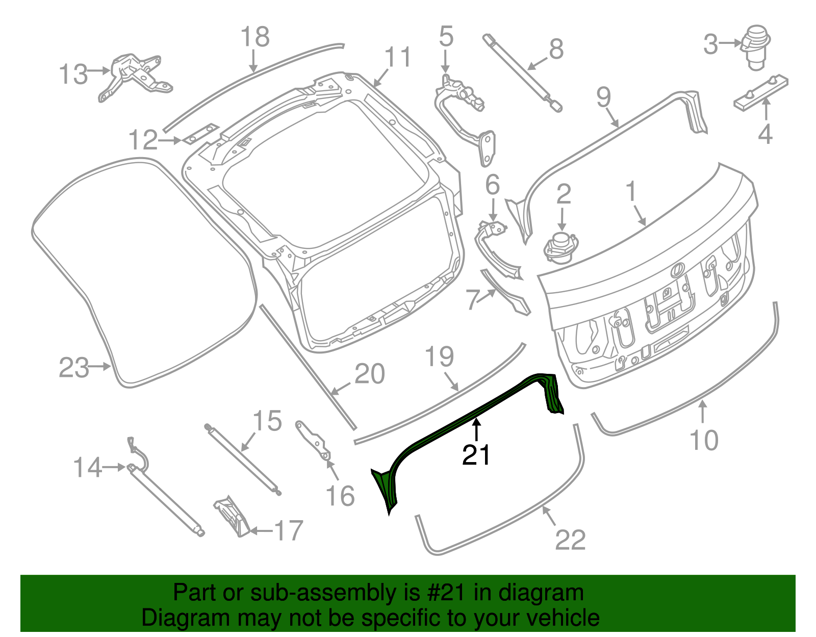 Lower Weather-Strip - BMW (51767237487)