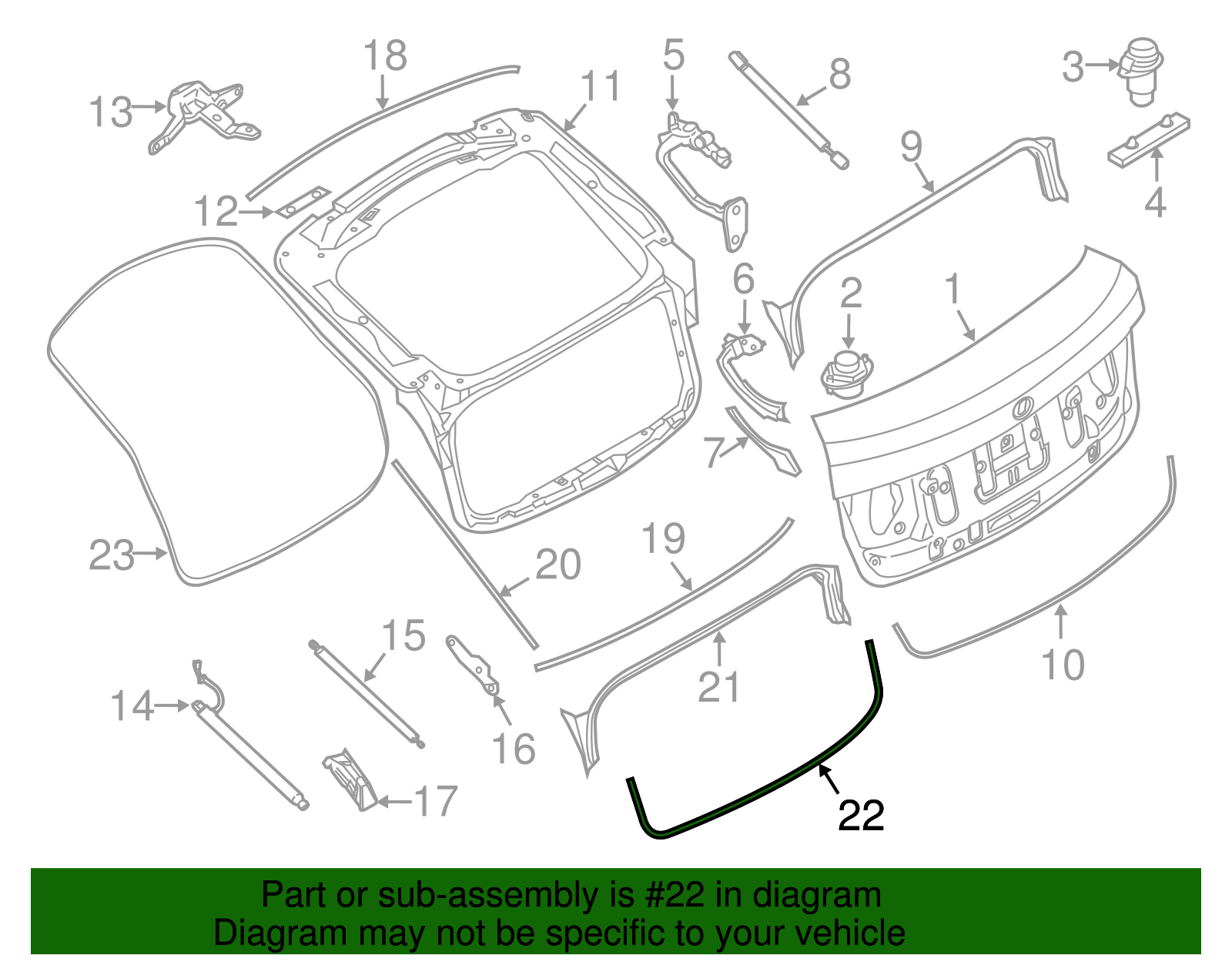 Upper Trim - BMW (51767233913)