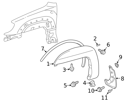 Exterior Trim - Fender for 2007 Toyota 4Runner #0