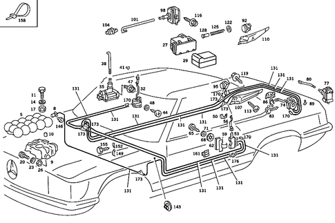 Central Locking System for 1984 Mercedes-Benz 380SL #1