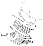 1408800085 - Body: Grille Assembly for Mercedes-Benz Image