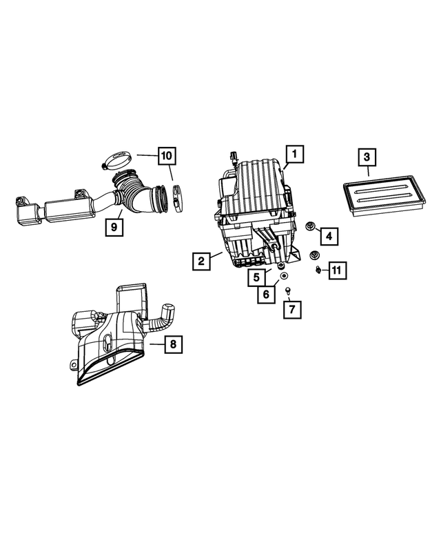 68022258AB - : Air Cleaner Body for Mopar Image