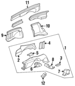 60910SM5A00ZZ - Body: Lower Rail for Honda: Accord Image