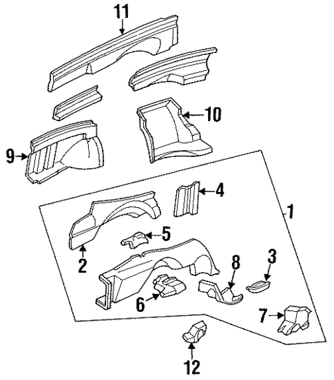 Structural Components & Rails for 1992 Honda Accord #0