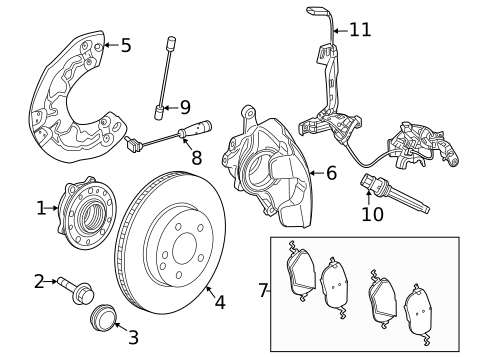 Hubs & Related Components for 2025 Mercedes-Benz CLE 53 AMG&reg; #0