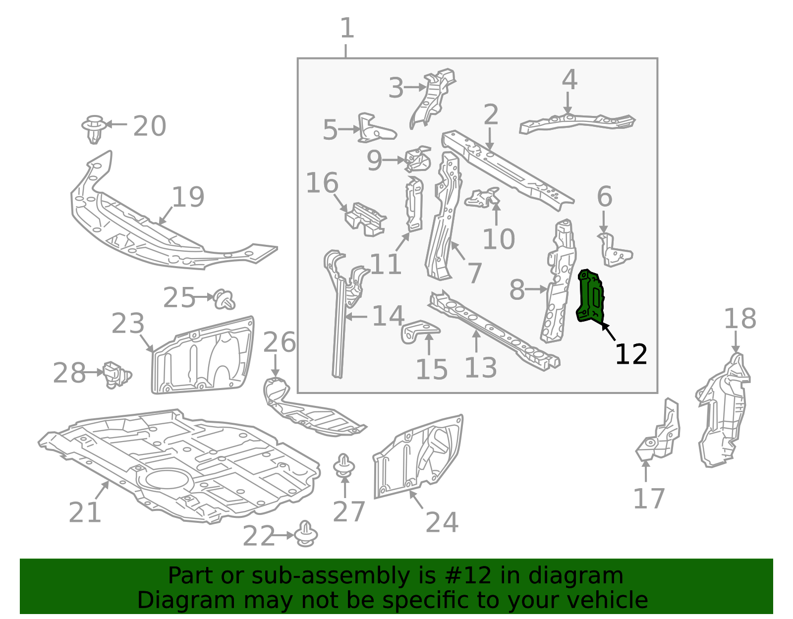 53188-12030 - High-Quality Radiator Support Bracket for AutoNation Parts