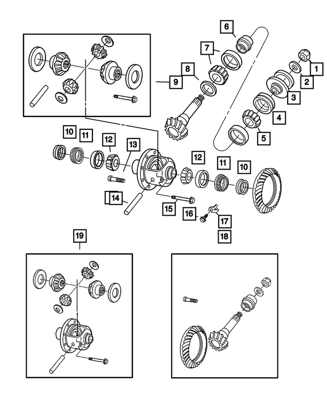 5086692AC - Front Suspension &amp; Drive: Differential Gear Package for Mopar Image image