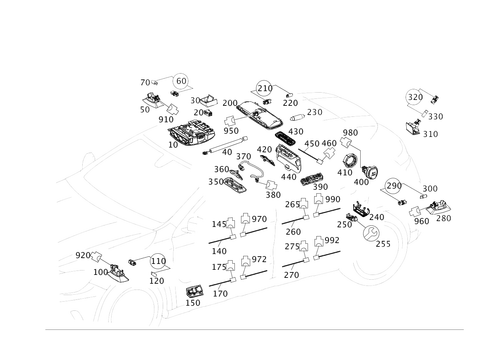 Interior Lamps, Plug Socket in Loading Compartment for 2018 Mercedes-Benz GLA250 #0