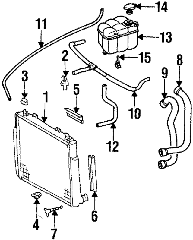 1405040312 - Cooling System: Radiator Rubber Mount for Mercedes-Benz Image