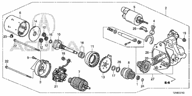 Starter Motor (Denso) for 2014 Acura MDX #0