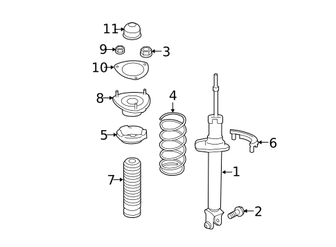 Struts & Components for 2011 INFINITI M56 #0