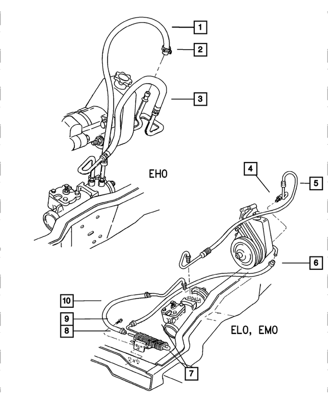 52039356 - Steering: Power Steering Pressure Hose for Mopar Image
