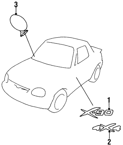 Exterior Trim - Door for 1996 Suzuki X-90 #0