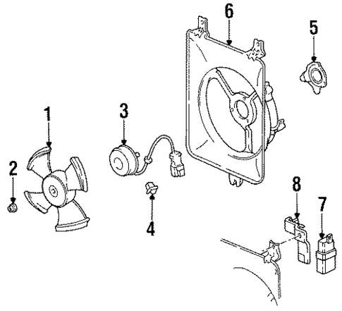 Condenser Fan for 1997 Honda Odyssey #0