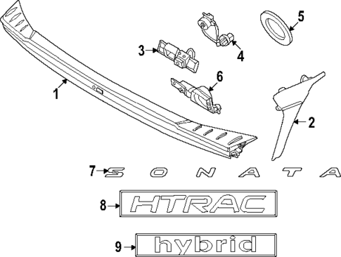 Exterior Trim - Trunk for 2024 Hyundai Sonata #0