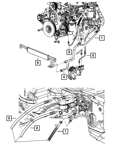 Power Steering Hoses for 2013 Ram 2500 #1