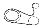 1340A052 - Cooling System: Serpentine Belt for Mitsubishi: Outlander Image