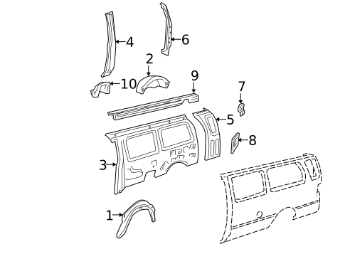 Inner Structure & Rails for 2006 Ford E-150 #1