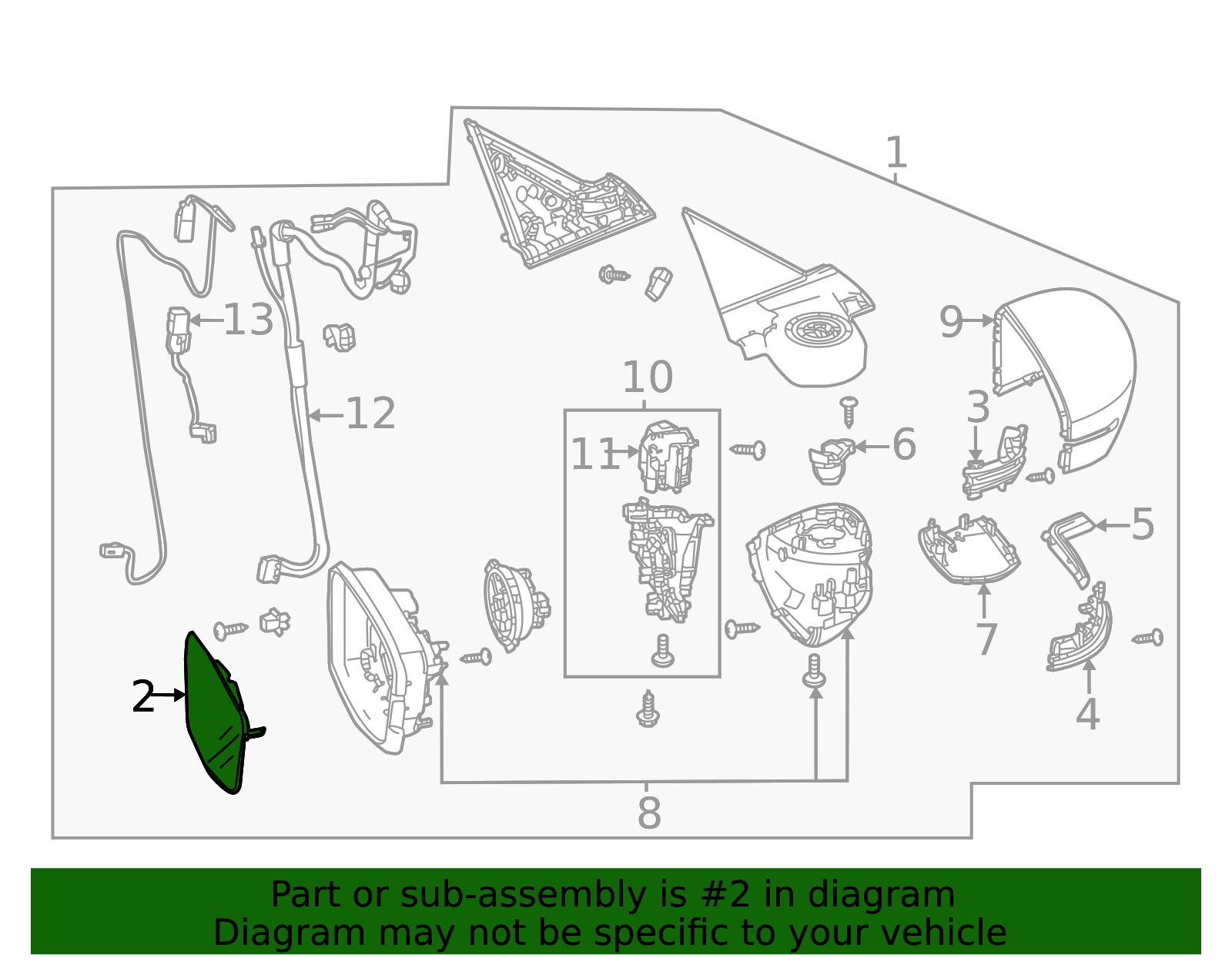 2022-2026 Acura MDX Mirror Glass 76203-TYA-A31 | OEM Parts Online