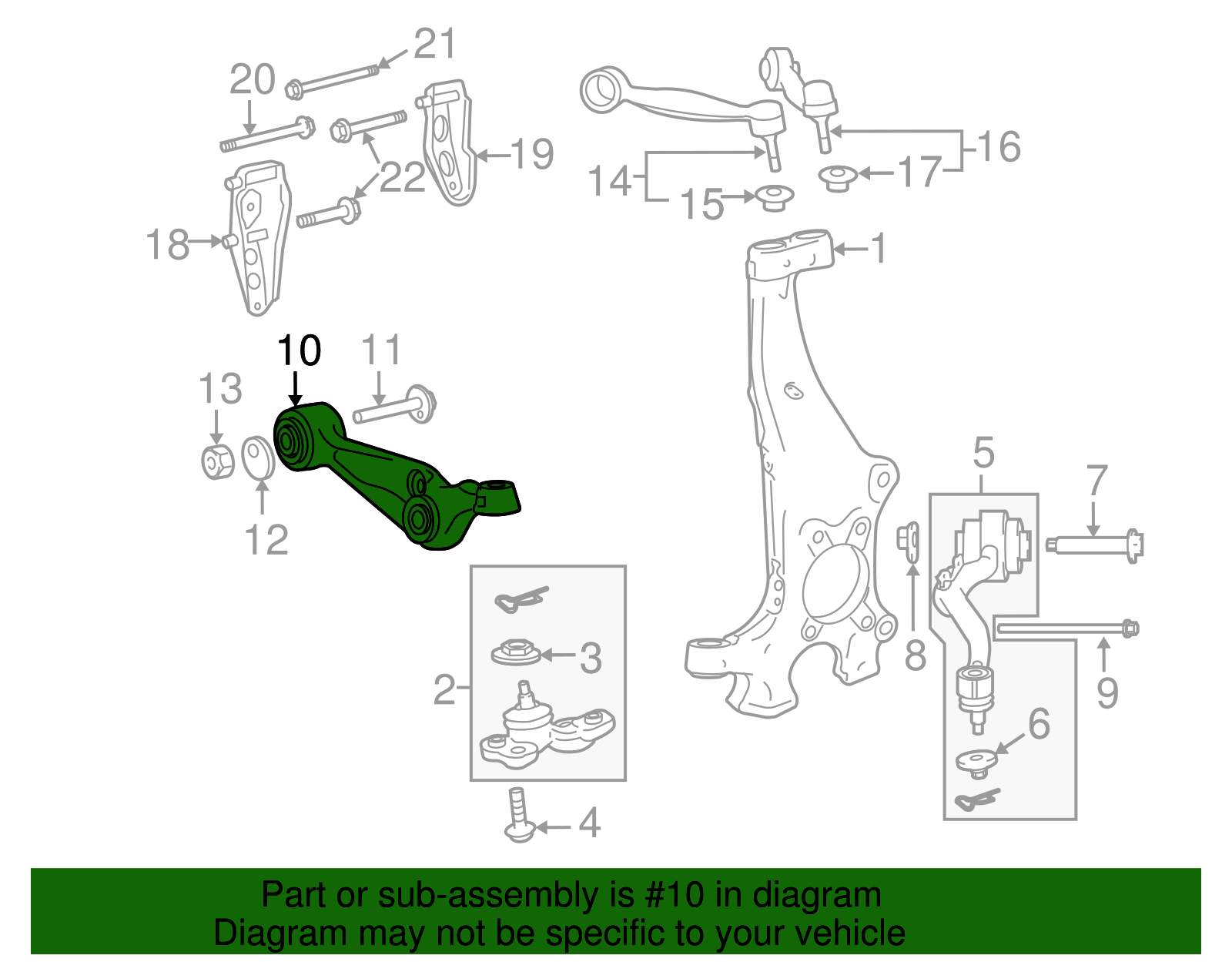 2008-2017 Lexus Lower Control Arm 48620-50081 | Lexus Direct parts