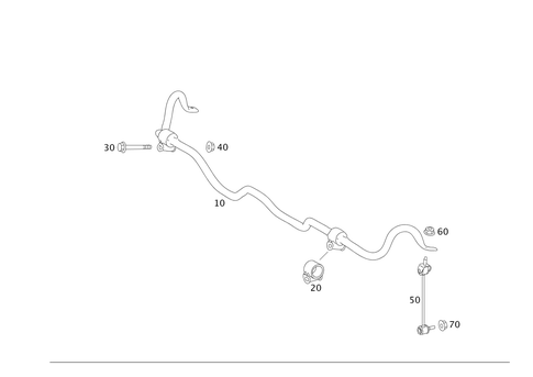 Torsion Bar, Rear for 2009 Mercedes-Benz CL65 AMG #0