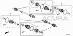 44014TR0J00 - Chassis: JOINT SET, OUTBOARD for Acura Image