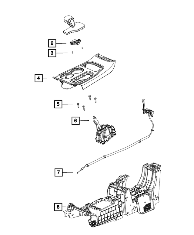 « 5RW071ASAC – Transmission : Sélection De Rapport Soufflet Et Bouton pour Mopar Image »