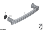 51125A0C180 - Vehicle Trim: Carrier, Bumper Rear for Mini: Countryman S ALL4, Countryman SE ALL4, JCW Countryman ALL4 Image image