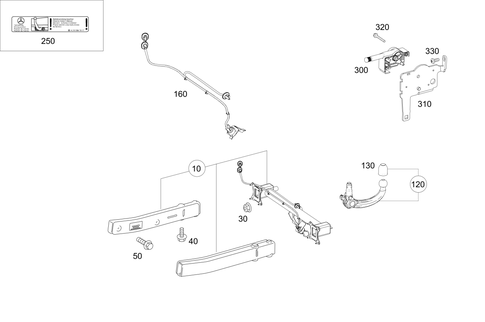 Trailer Coupling for 2011 Mercedes-Benz ML550 #0