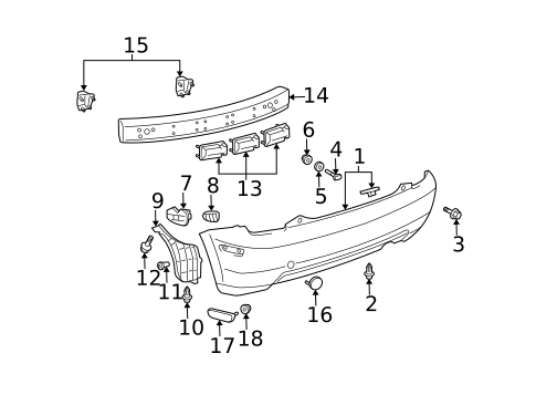 Bumper & Components - Rear for 2005 Scion xA #0