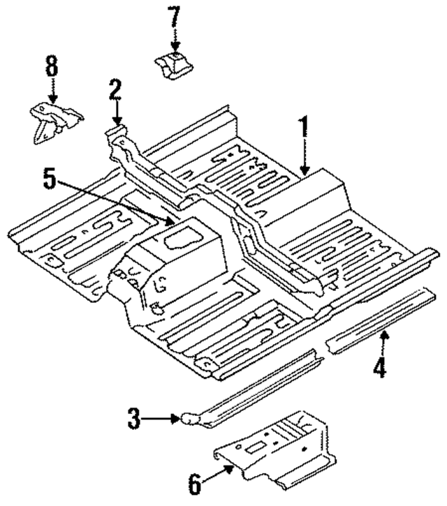 743128B731 - : Front Floor Pan for Nissan Image