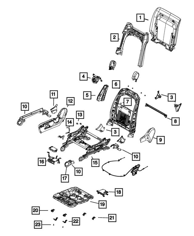5PN48HL1AA - Interior Trim: Front Seat Back Panel for Mopar Image