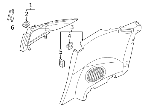 Interior Trim - Quarter Panels for 2003 Mitsubishi Eclipse #0