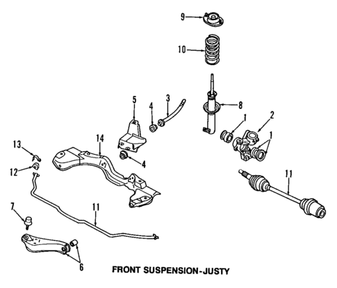 Suspension Components for 1993 Subaru Justy #0